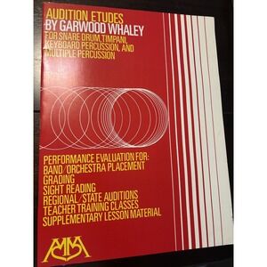 Audition Etudes By Garwood Whaley For Snare Drum Timpani Percussion (Very Good)